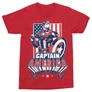 Piros Marvel Amerika Kapitány férfi rövid ujjú póló - Sentiel of liberty