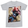Kép 6/6 - Sprotszürke Marvel Amerika Kapitány férfi rövid ujjú póló - Ugrás