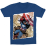 Kép 3/6 - Királykék Marvel Amerika Kapitány gyerek rövid ujjú póló - Ugrás