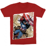 Kép 4/6 - Piros Marvel Amerika Kapitány gyerek rövid ujjú póló - Ugrás