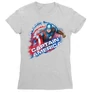 Sportszürke Amerika Kapitány női rövid ujjú póló - Captain America Splash