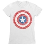 Kép 1/6 - Fehér Amerika Kapitány női rövid ujjú póló - Text Shield