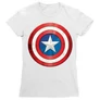 Fehér Amerika Kapitány női rövid ujjú póló - A pajzs