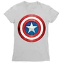 Sportszürke Amerika Kapitány női rövid ujjú póló - A pajzs