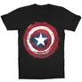 Fekete Marvel Amerika Kapitány gyerek rövid ujjú póló - Painted shield