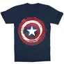 Sötétkék Marvel Amerika Kapitány gyerek rövid ujjú póló - Painted shield