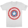 Fehér Marvel Amerika Kapitány gyerek rövid ujjú póló - Text Shield