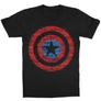 Kép 1/7 - Fekete Marvel Amerika Kapitány gyerek rövid ujjú póló - Text Shield