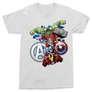 Fehér Bosszúállók férfi rövid ujjú póló - Avengers Team 