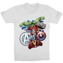 Fehér Bosszúállók gyerek rövid ujjú póló - Avengers Team 