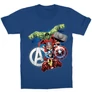 Királykék Bosszúállók gyerek rövid ujjú póló - Avengers Team 