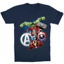 Sötétkék Bosszúállók gyerek rövid ujjú póló - Avengers Team 