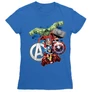 Királykék Bosszúállók női rövid ujjú póló - Avengers Team 