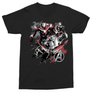 Kép 1/12 - Fekete Bosszúállók férfi rövid ujjú póló - Avengers Team Grunge