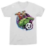 Fehér Bosszúállók férfi rövid ujjú póló - Avengers Team Neon