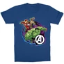 Királykék Bosszúállók gyerek rövid ujjú póló - Avengers Team Neon