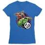Királykék Bosszúállók női rövid ujjú póló - Avengers Team Neon