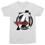 Fehér Marvel Bosszúállók férfi rövid ujjú póló - Avengers Grunge Logo