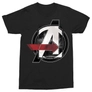 Kép 1/7 - Fekete Marvel Bosszúállók férfi rövid ujjú póló - Avengers Grunge Logo