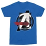 Királykék Marvel Bosszúállók férfi rövid ujjú póló - Avengers Grunge Logo