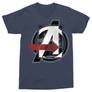 Kép 5/7 - Sötétkék Marvel Bosszúállók férfi rövid ujjú póló - Avengers Grunge Logo