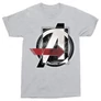 Sportszürke Marvel Bosszúállók férfi rövid ujjú póló - Avengers Grunge Logo