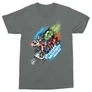 Sötétszürke Marvel Bosszúállók férfi rövid ujjú póló - Earth's Mightiest Heroes