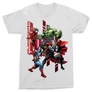 Fehér Bosszúállók - Avengers férfi rövid ujjú póló - Szuperhősök