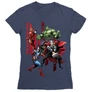 Sötétkék Bosszúállók - Avengers női rövid ujjú póló - Szuperhősök
