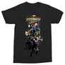 Fekete Bosszúállók férfi rövid ujjú póló - Infinity War Stripe