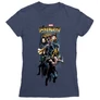 Sötétkék Bosszúállók női rövid ujjú póló - Infinity War Stripe