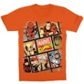 Narancs Marvel gyerek rövid ujjú póló - Marvel Comics hősök
