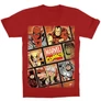 Piros Marvel gyerek rövid ujjú póló - Marvel Comics hősök