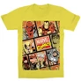 Sárga Marvel gyerek rövid ujjú póló - Marvel Comics hősök