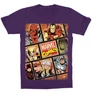 Sötétlila Marvel gyerek rövid ujjú póló - Marvel Comics hősök
