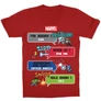 Piros Bosszúállók gyerek rövid ujjú póló - Marvel Heroes 8bit