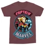 Bordó Marvel Kapitány férfi rövid ujjú póló