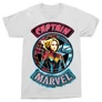 Fehér Marvel Kapitány férfi rövid ujjú póló