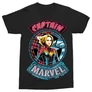 Fekete Marvel Kapitány férfi rövid ujjú póló