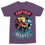 Padlizsán Marvel Kapitány férfi rövid ujjú póló