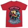 Piros Marvel Kapitány férfi rövid ujjú póló