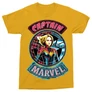 Sárga Marvel Kapitány férfi rövid ujjú póló