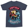 Sötétkék Marvel Kapitány férfi rövid ujjú póló