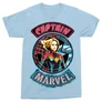 Világoskék Marvel Kapitány férfi rövid ujjú póló