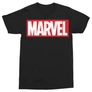 Kép 4/16 - Fekete Marvel logó férfi rövid ujjú póló