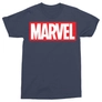 Kép 12/16 - Sötétkék Marvel logó férfi rövid ujjú póló