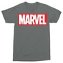 Kép 13/16 - Sötétszürke Marvel logó férfi rövid ujjú póló