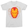 Kép 1/7 - Fehér Bosszúállók Vasember férfi rövid ujjú póló - Iron Man head