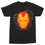 Fekete Bosszúállók Vasember férfi rövid ujjú póló - Iron Man head