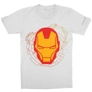 Kép 1/6 - Fehér Bosszúállók Vasember gyerek rövid ujjú póló - Iron Man head